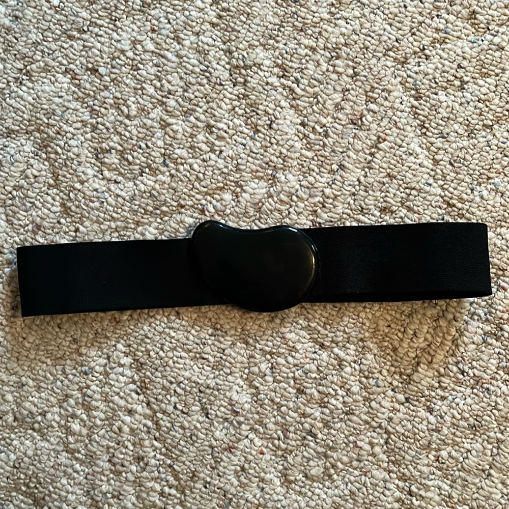 Vintage black stretch belt